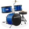 Gammon 3-Piece Junior Drum Set with Throne, Complete Beginner Kit with Bass Drum, Toms, Cymbal, Pedal, and Drumsticks